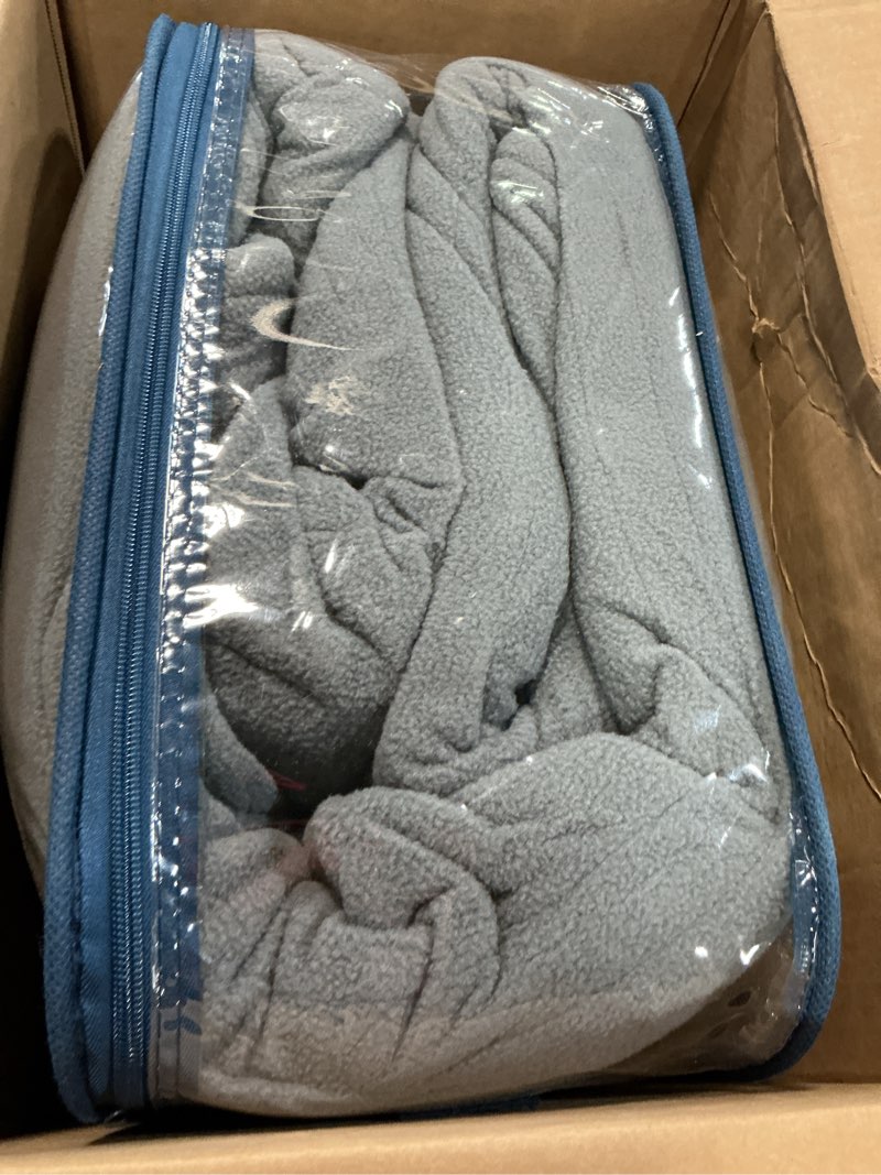 Condition photo showing Good Condition for Serta Heated Blanket - Reversible Fleece to Sherpa Electric Blanket, Fast Heating, Auto Shut Off Timer, Multi Heat Setting, ETL Certified, Machine Washable, Grey Full 84"x 77" Full (84"x 77") Grey