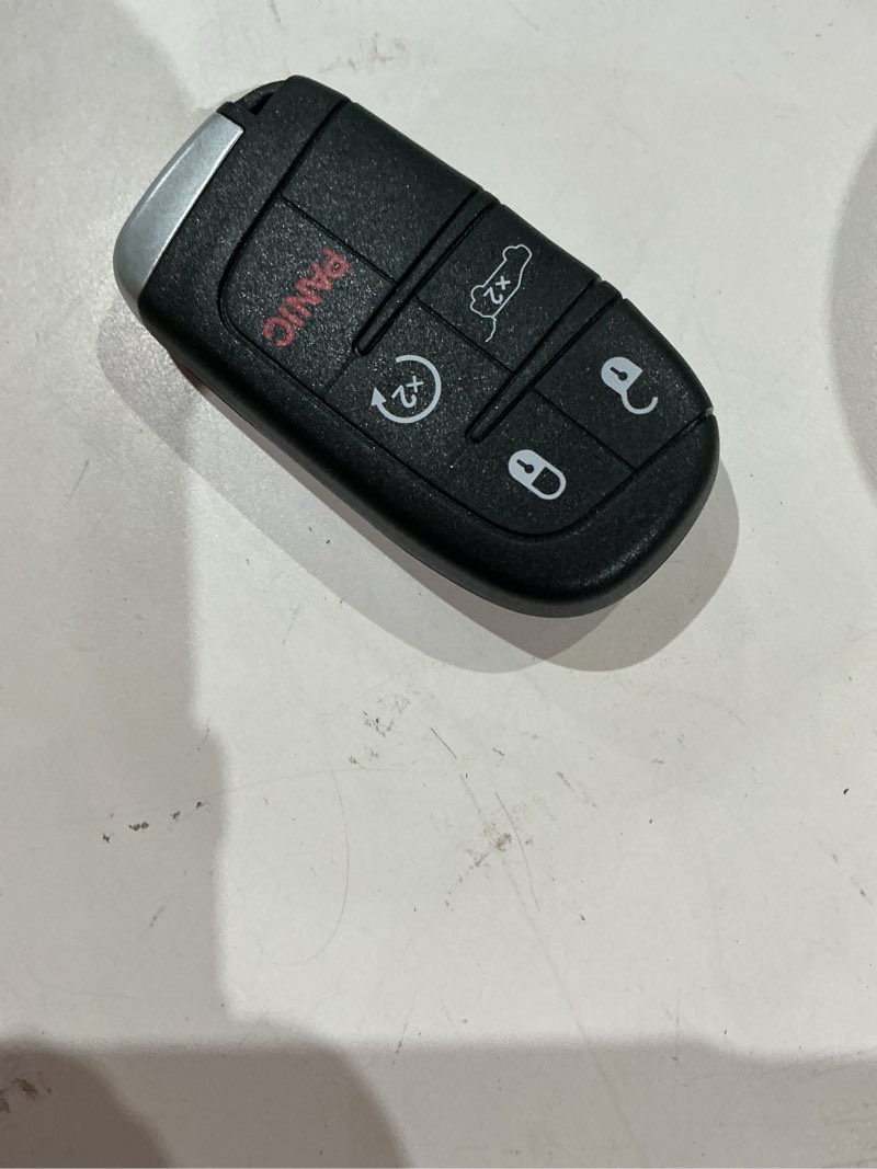 Condition photo showing Good Condition for car key fob replacement fits for jeep grand cherokee 2014-2022 dodge durango push start 5 buttons keyless entry remote control 68143505ac m3n-40821302 68150061