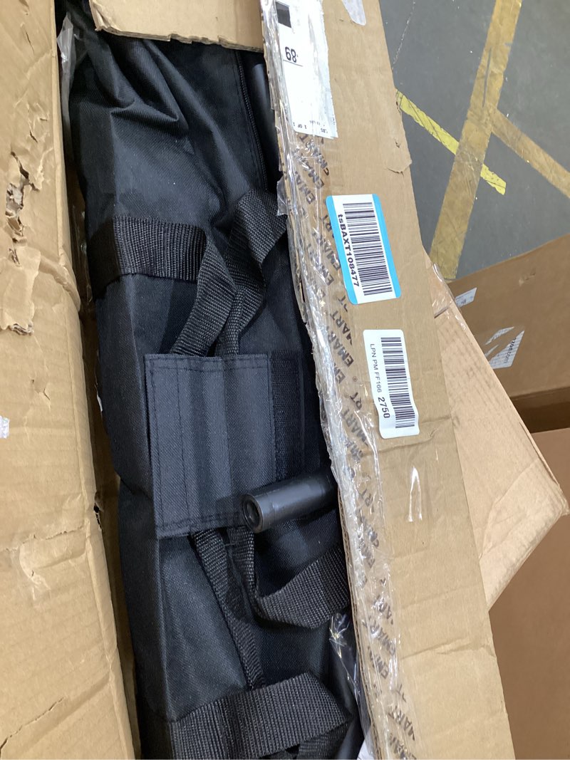 Condition photo showing As Is for emart rolling backdrop stand with wheels - 10 x7.5 ft (wxh) adjustable - moveable photo banner background holder photography frame kit adjustable for parties decoration photoshoot 7.5x10ft