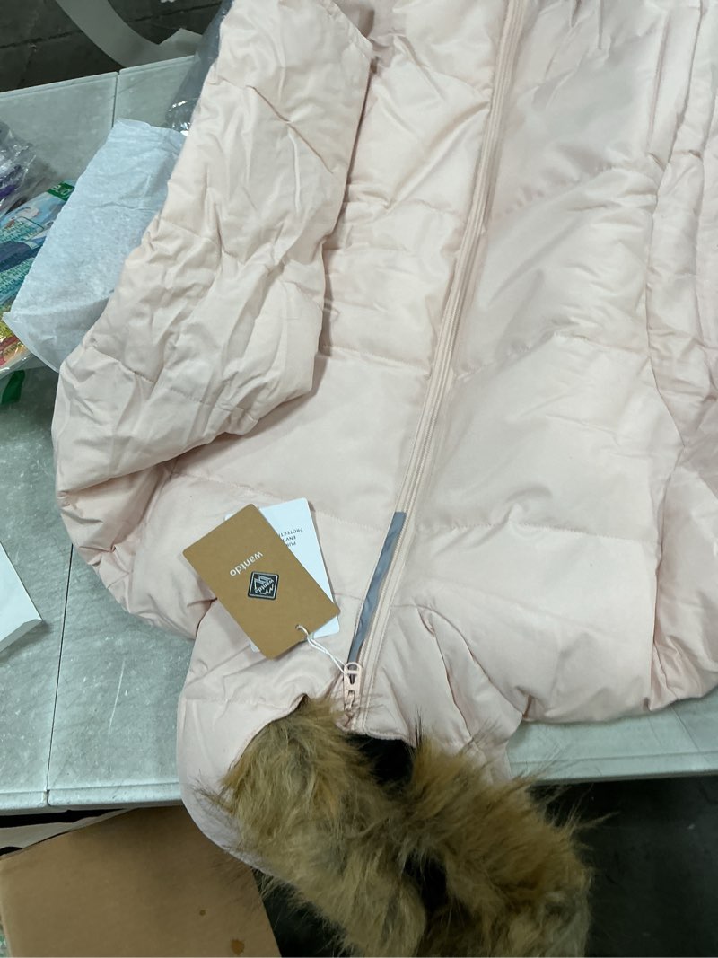 Condition photo showing Good Condition for X001 GPJ10Z HWTMF-ET008R610/12 Wantdo Girl's Warm Winter Jacket Quilted Cotton Puffer Jacket Parka Pink 10/12