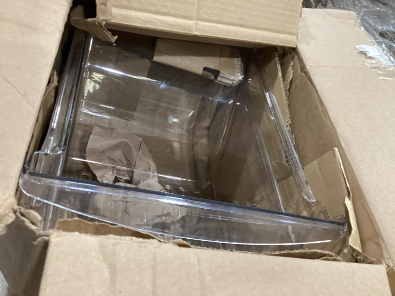 Condition photo showing Good Condition for [2 pack]upgraded 240337103 refrigerator crisper drawers bins suitable for frigidaire kenmore refrigerator,240337103 crisper bin drawer replacement drawer parts ap2115741, 240337100, 240337102 2pack
