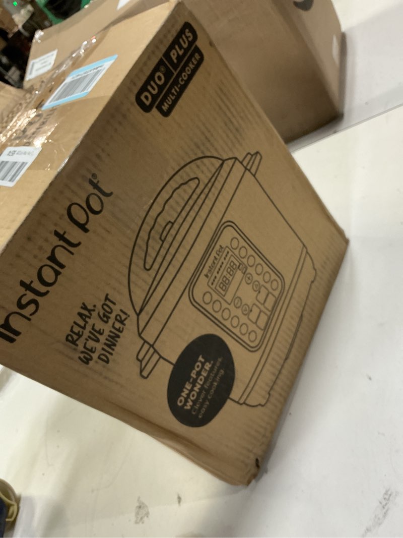 Condition photo showing Good Condition for Instant Pot Duo Plus 9-in-1 Multicooker, Pressure Cooker, Slow Cook, Rice Maker, Steamer, Sauté, Yogurt, Warmer & Sterilizer, Includes App With Over 800 Recipes, Stainless Steel, 6 Quarts