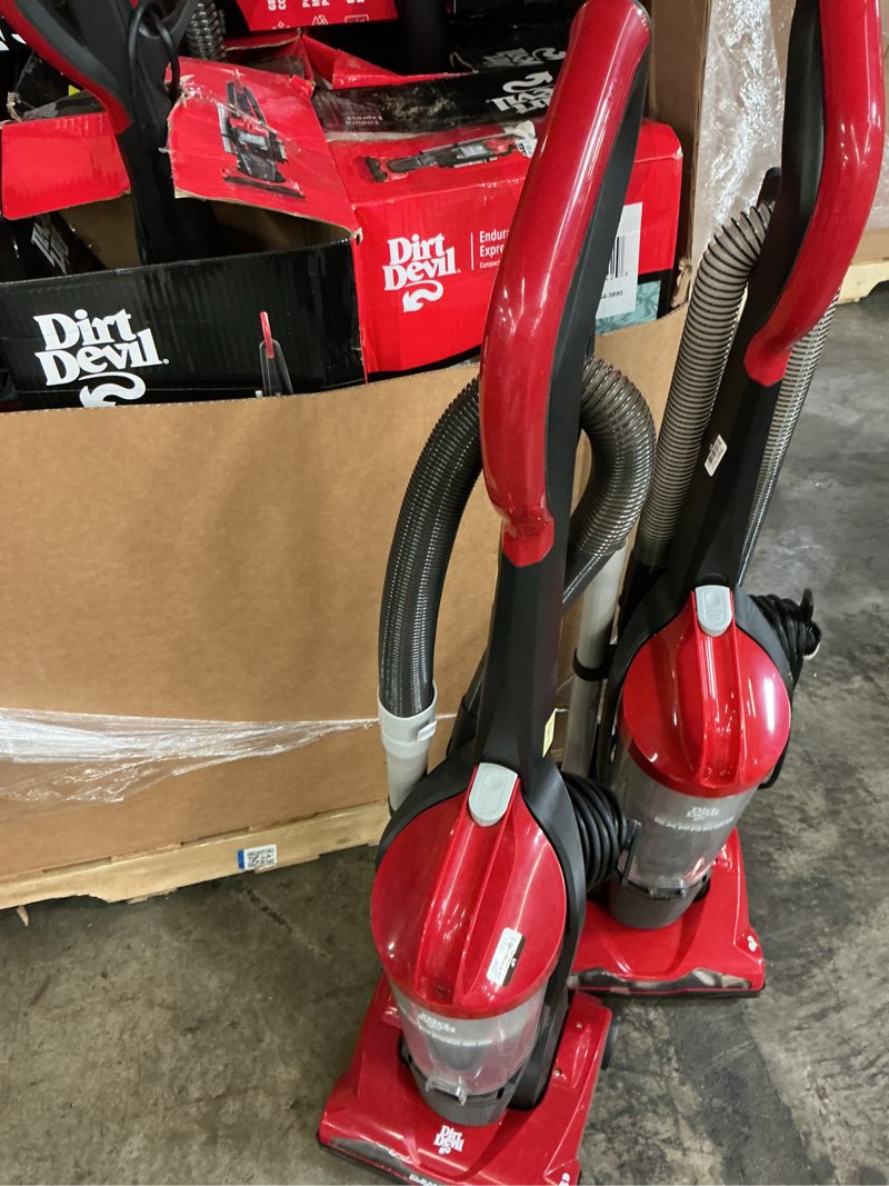 Condition photo showing As Is for dirt devil upright vacuum cleaners - hepa filtration