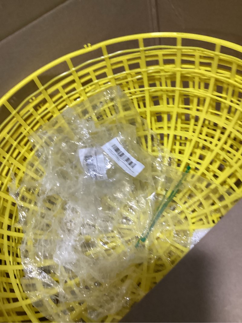 Condition photo showing Good Condition for 3 pcs 15 inch yellow ball chicken animals cage, plastic rolling orb movable for chickens rabbits birds pigeons, outdoor farm range portable round coop hutch safety globe prevents dog bites 15.8 inch