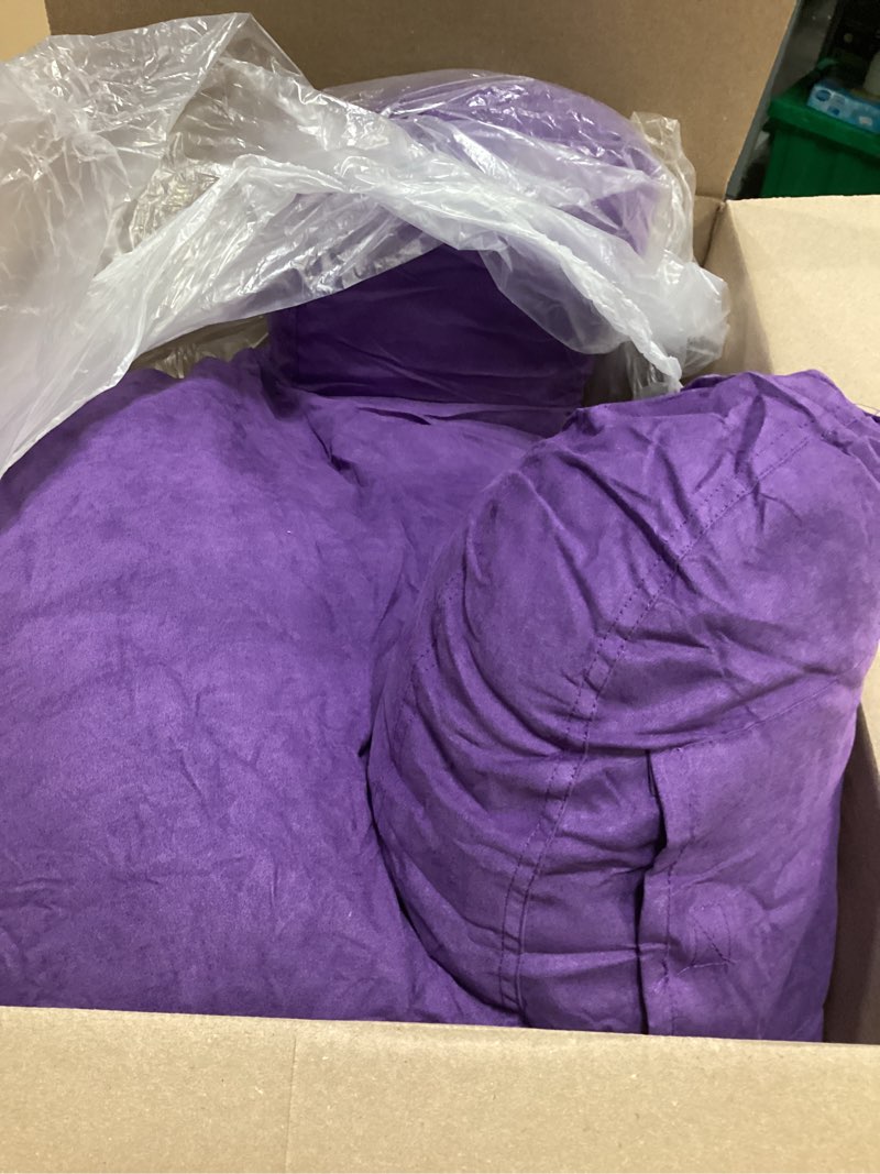 Condition photo showing Good Condition for deluxe comfort microsuede bed rest - reading and bedrest lounger - sitting supprt pillow - soft but firmly stuffed fiberfill - backrest pillow with arms, light purple one size light purple