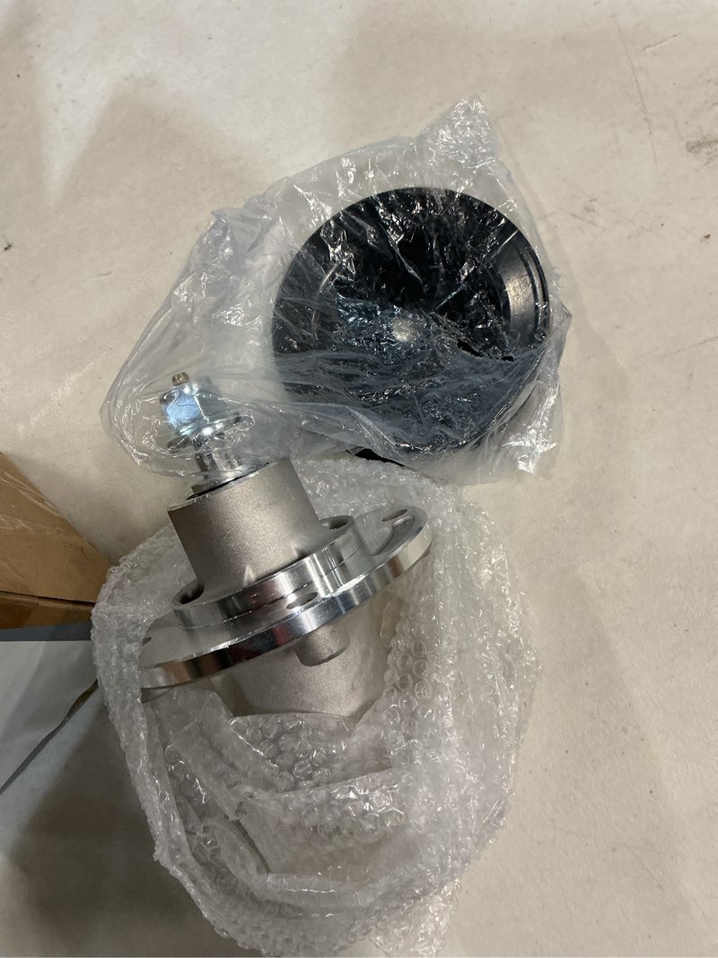 Condition photo showing Good Condition for 539112170 spindle assembly with 532173436 153535 pulley for 48" 52" 61" deck, compatible with hu-sqvarna ez4824 ez4824bf rz4824 ez5221 ez5224 mz52 mz6128 lawn mower, 3 pack 539112170 spindle*3 + 532173436 pulley*3