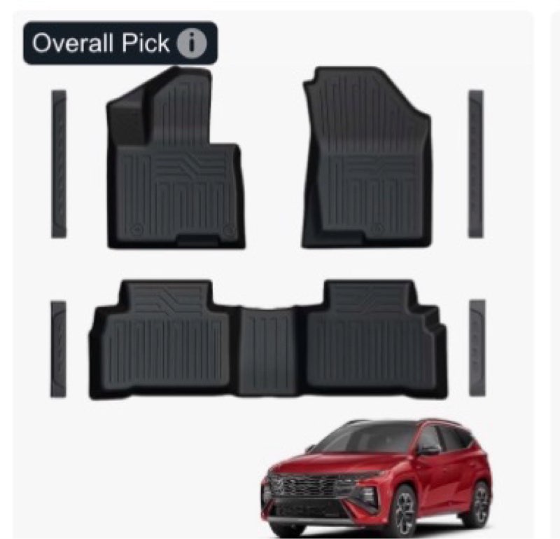 Wayhigh-Floor Mats & Cargo Liner Set for 2022 2 023 2024 2025 HyundaiTucson (Non Hybrid) All Weather TPE Car Mats Tucson Accessories- Blac WAY-L17058F216-L17058T301 WAY- For Tucson 22-24 set 