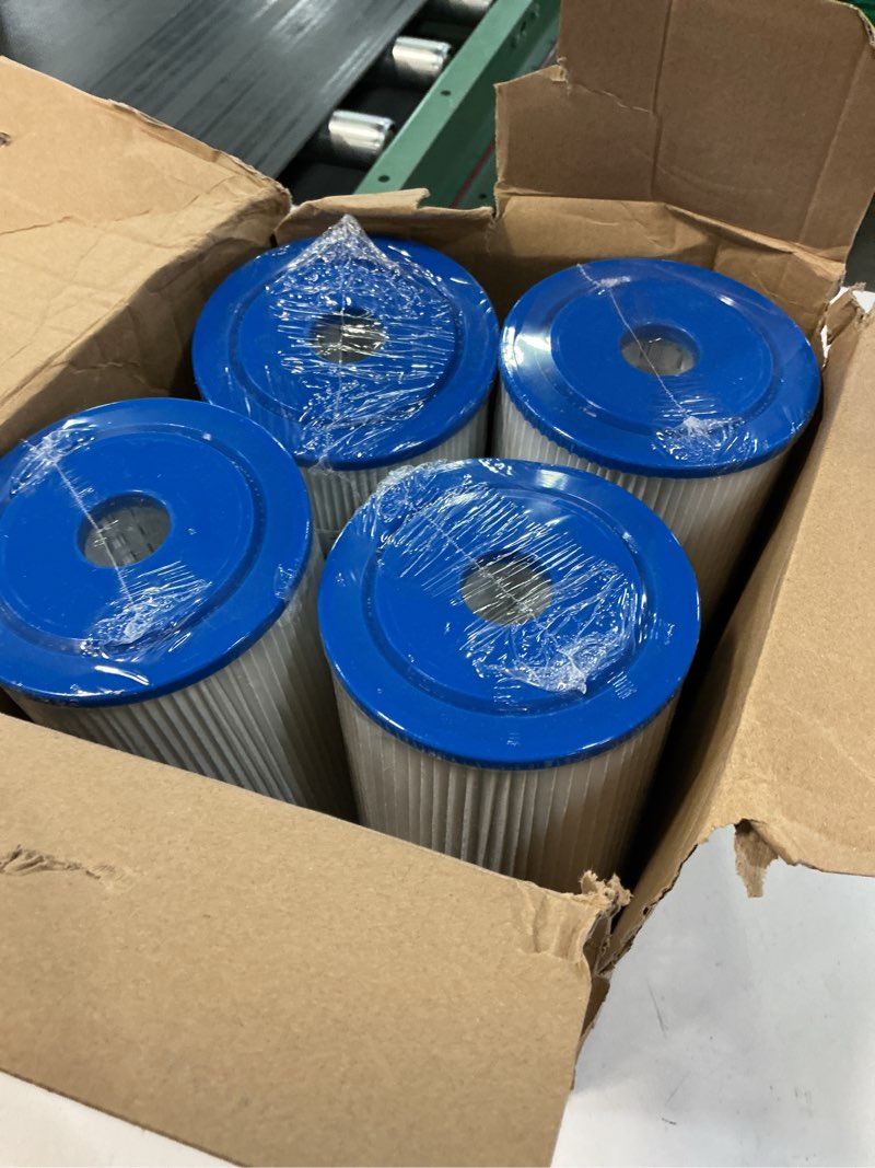 Condition photo showing Good Condition for pureplus 5 micron 10" x 4.5" whole house pleated sediment filter for well water, replacement cartridge for ge fxhsc, culligan r50-bbsa, pentek r50-bb, dupont wfhdc3001, w50pehd, gxwh40l, 4pack 4 count (pack of 1)