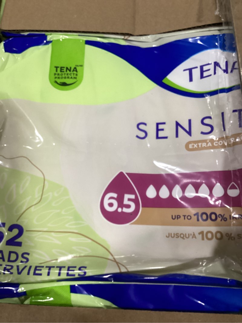 Condition photo showing Good Condition for tena sensitive care incontinence pads, bladder control & postpartum for women, ultimate absorbency, long length - 156 count long 156