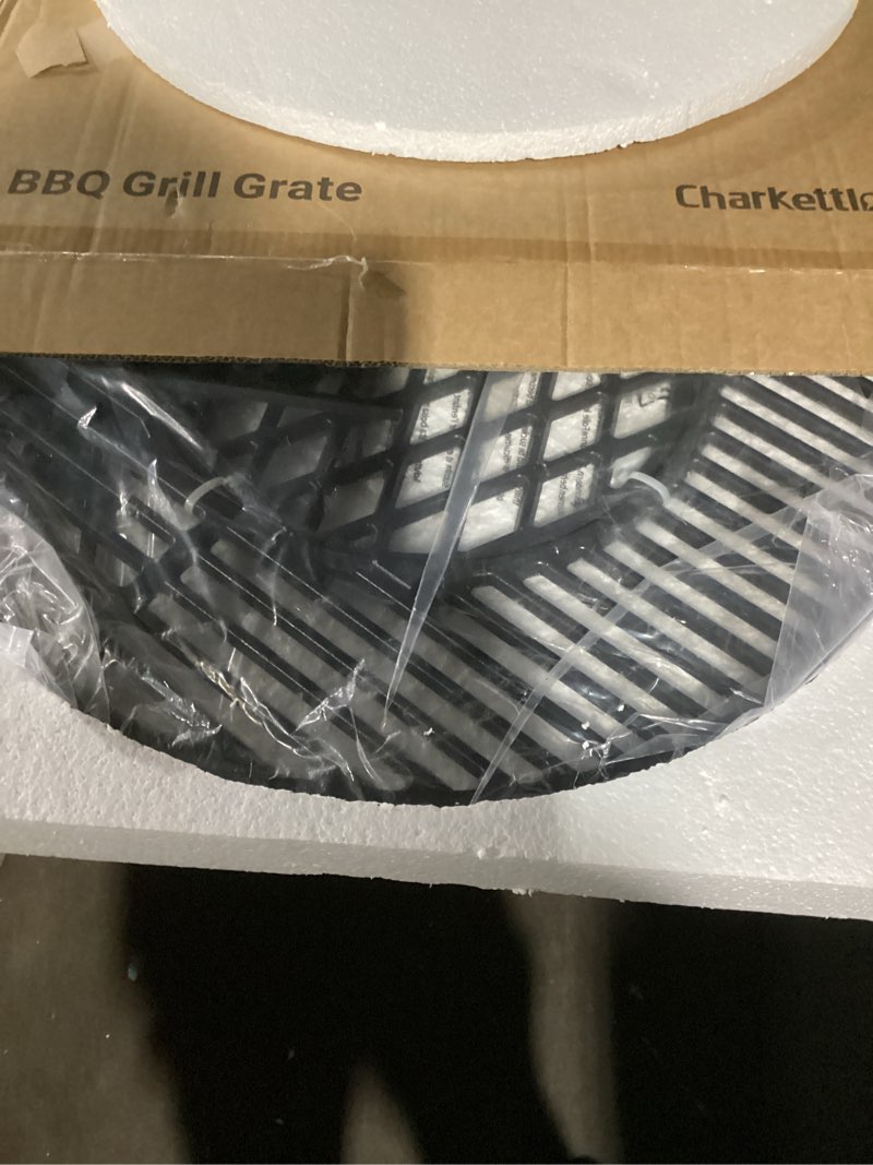 Condition photo showing Good Condition for Skyflame Charkettle 2-in-1 Cast Iron 21.5 Inch Grill Grate Replacement Gourmet BBQ System, Compatible with Weber 22-1/2 inch Kettle Charcoal Grills Large - 2-in-1 Grill Grate
