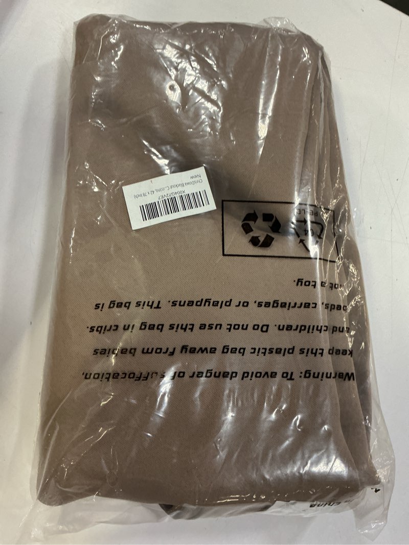Condition photo showing Good Condition for ChrisDowa Blackout Curtains 78 inches Long for Bedroom - 2 Panels Set Grommet Thermal Insulated Room Darkening Curtains for Living Room (Cappuccino, 42 x 78 Inch) 42"W x 78"L (Pack of 2) Cappuccino