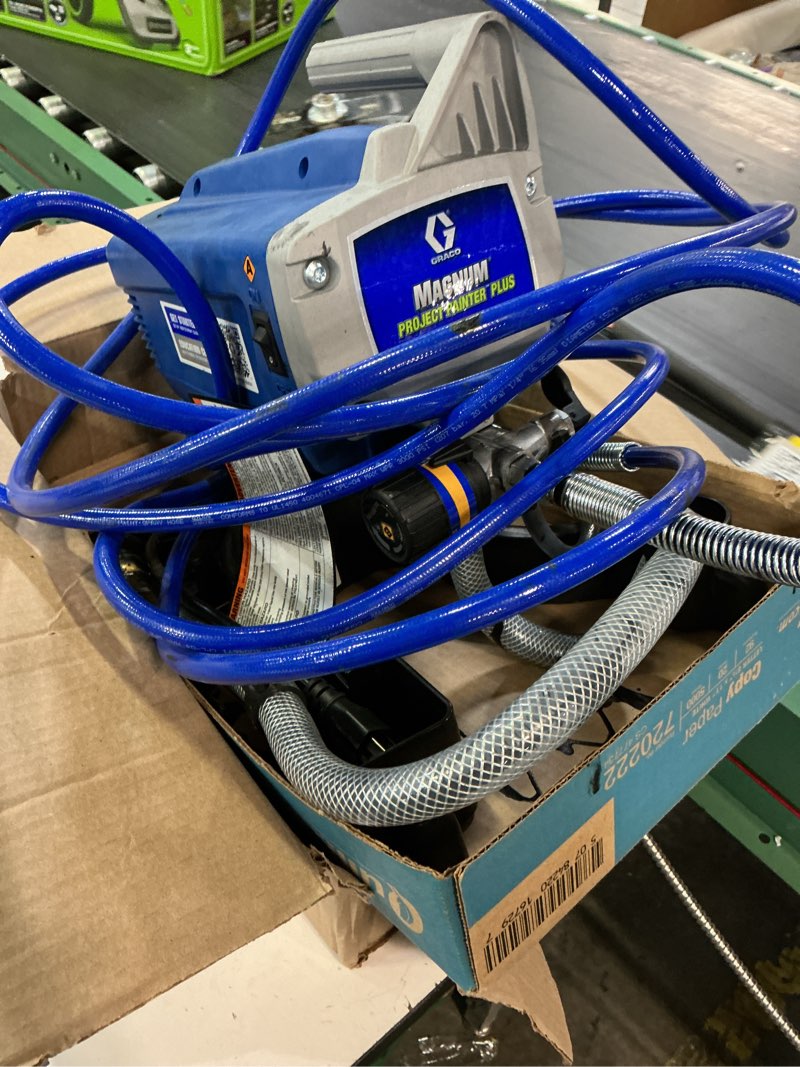 Condition photo showing As Is for graco magnum project painter plus 257025 airless paint sprayer refurb 1 year war