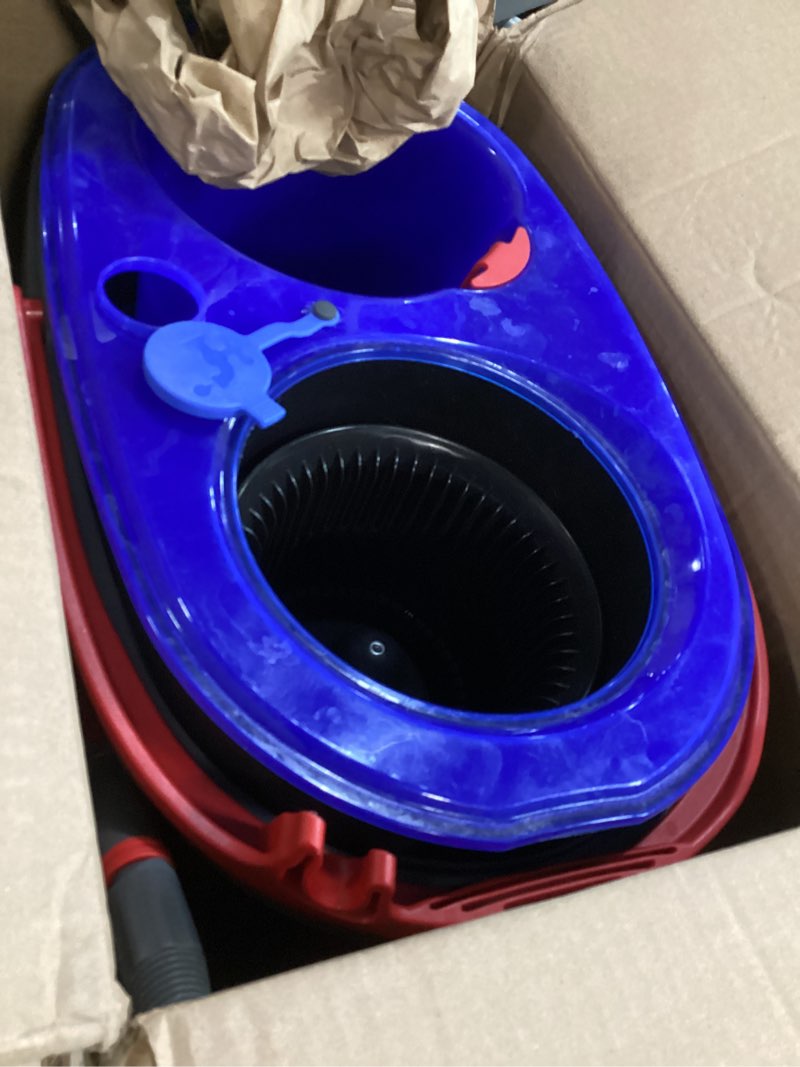 Condition photo showing As Is for o-cedar rinseclean spin mop & bucket system | clean with water | removes 99% of bacteria