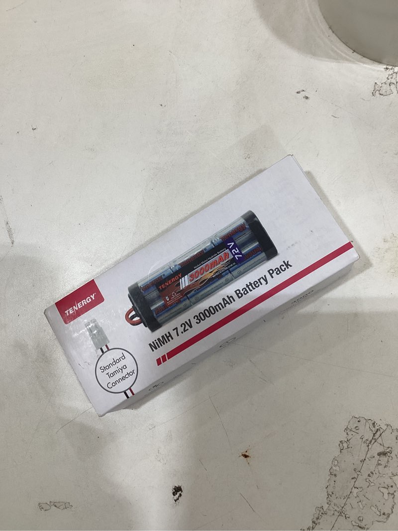 Condition photo showing New/Like New for Tenergy 7.2V Battery Pack High Capacity 6-Cell 3000mAh NiMH Flat Battery Pack, Replacement Hobby Battery for RC Car, RC Truck, RC Tank, RC Boat with Standard Tamiya Connector Battery x 1