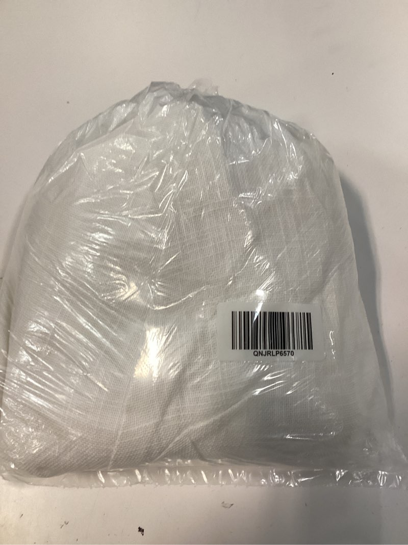 Condition photo showing New/Like New for cotton sheer curtain set (set of 2), 48x84, white