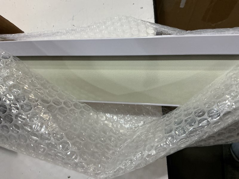Condition photo showing As Is for persilux light filtering roller shades for indoor windows blinds,cordless,linen fabric,thermal insulated fabric uv protection shades for home,office,bedroom,door,light filtering-cream,16" w x 64" h
