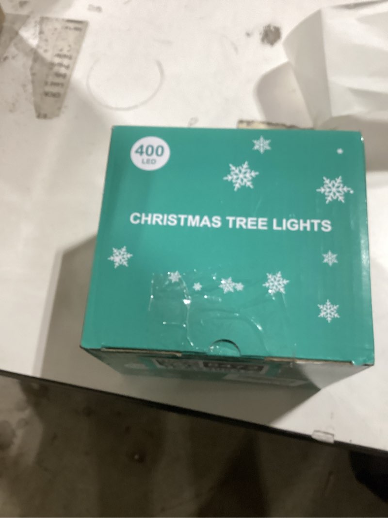 Condition photo showing New/Like New for Christmas Tree Lights Red and Green Christmas Lights Outdoor Indoor 400Led 10 Lines with 8 Lighting Modes, Timer and Remote Control, Fairy Lights for Wedding Home Party 6Ft - 9Ft Xmas Tree Decorations Red Green 400Led with Remote