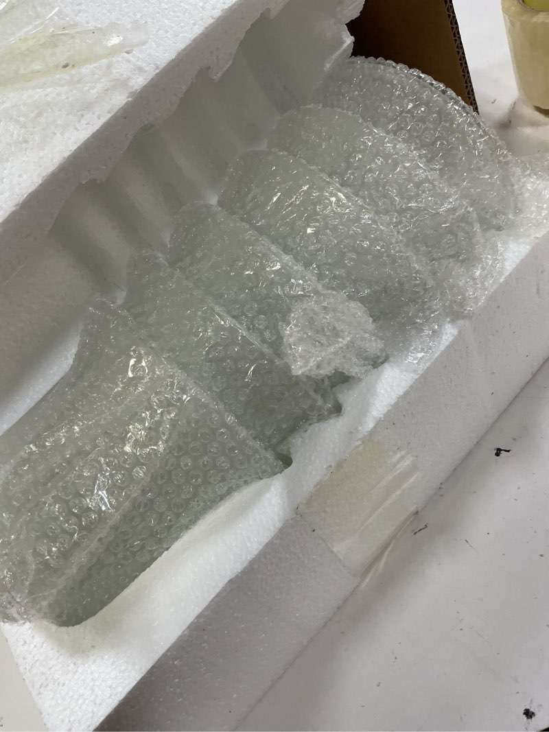 Condition photo showing Good Condition for giluta 6 pack bell shaped glass shade replacement frosted light fixture shades for ceiling fan light wall light,lipless with 1-5/8-inch fitter opening