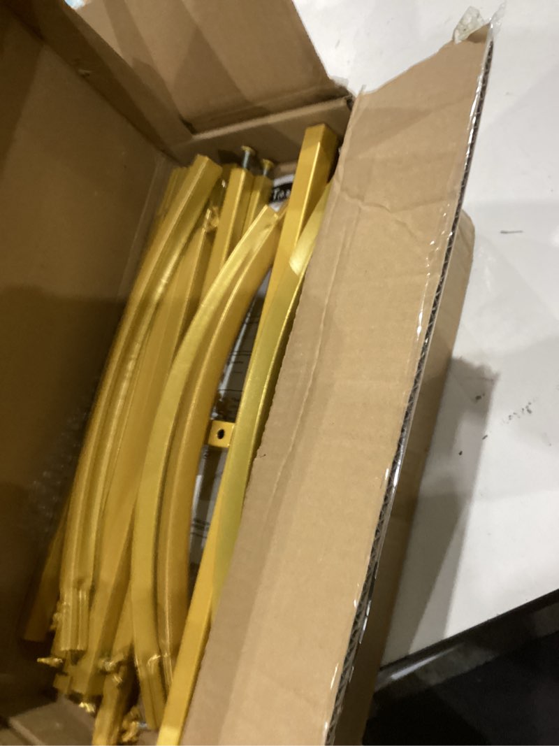 Condition photo showing Good Condition for putros metal arch stand gold wedding chiara backdrop stand set of 3 (7.2ft,6.6ft,6ft) square arched frame for birthday party decoration 7.2ft,6.6ft,6ft gold