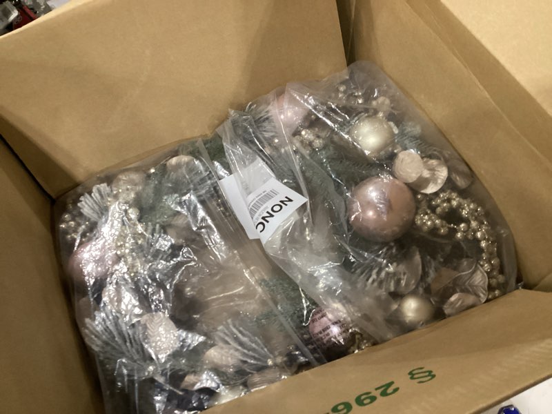 yuletime 24" christmas wreath, artificial holiday wreath with baubles, berries, leaves, spruce branc