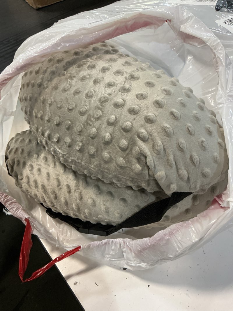 Condition photo showing Good Condition for crochet lap support pillow - multi-purpose reading pillow for gaming/working/nursing, with removable extra back pillow for lumbar & back support, enlarged u-shape gaming lap pillow, grey