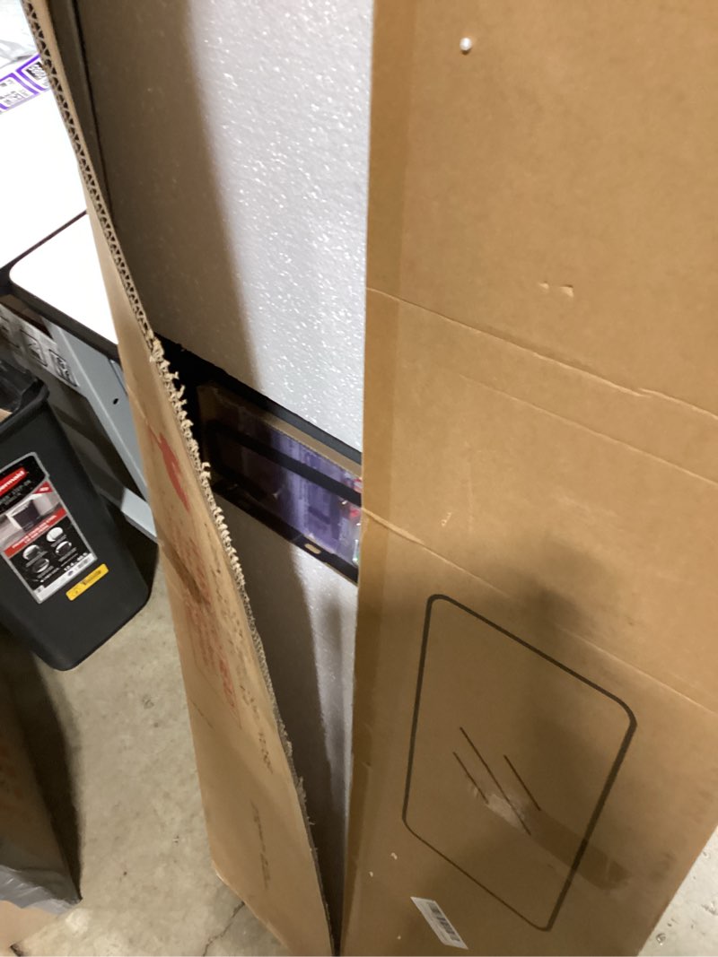 Condition photo showing New/Like New for 57x20 door hanging full length mirror, floor stand (height 5.7ft just body in1.3ft) wall mounted metal frame rectangle dressing mirrors for bedroom living room 57 inch black black 57"l x 20"w