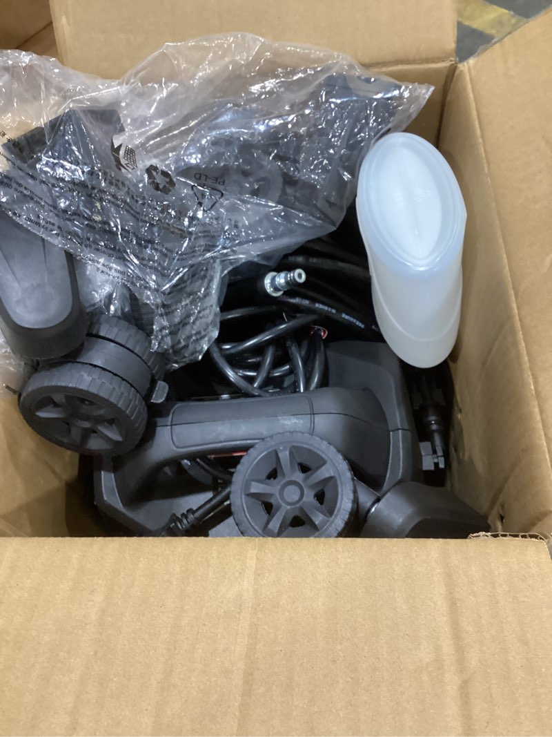 Condition photo showing Good Condition for 5000psi powerwasher with 4 quick connect nozzles, foam cannon for car, lane, patio cleaning blue