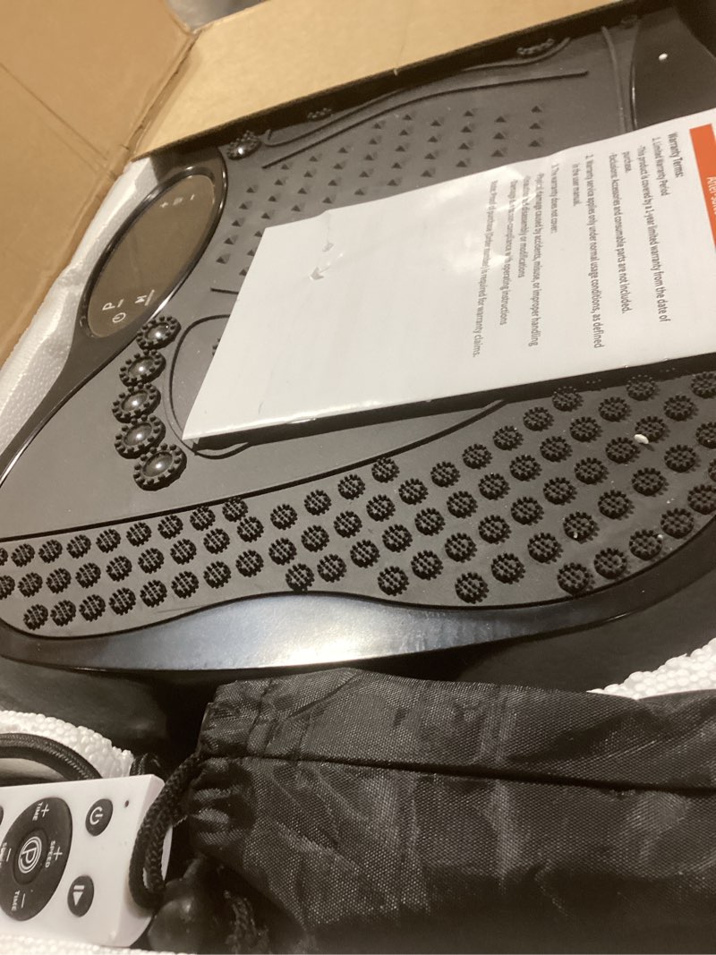 Condition photo showing Good Condition for Vibration Plate Exercise Machine, 130 Levels Full Body Workout Vibrating Plate for Lymphatic Drainage Weight Loss, 450 Lbs Capacity Shake Fitness Platform with Resistance Bands Bluetooth for Women Men