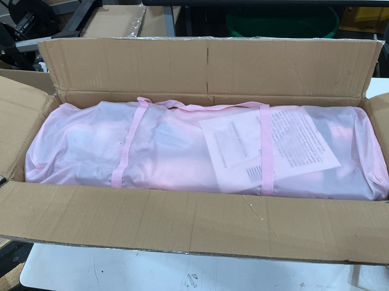 Condition photo showing New/Like New for ocato baby playpen: foldable playpen for babies and toddlers large play pen portable playpen fence indoor outdoor kids safety area travel play yard with 4 handlers 50 balls baby girl gifts (50" × 50") pink 50"×50"