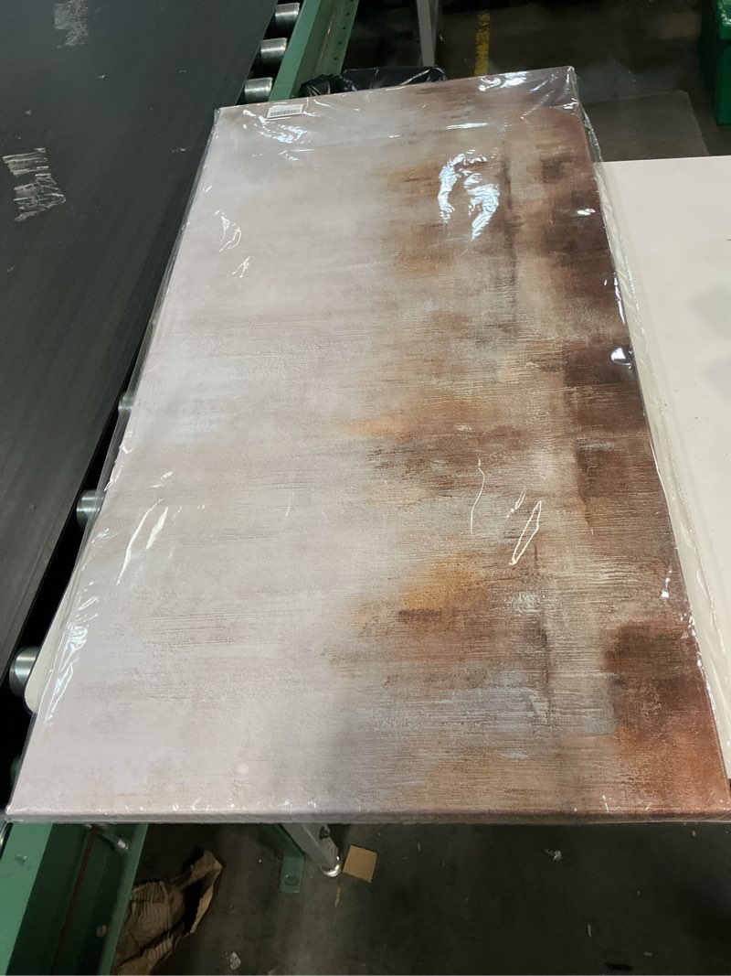 Condition photo showing New/Like New for abstract wall art home decor wall brown canvas print wall art framed modern abstract artwork for living room bedroom dining room home office decor 20"x40" 40"l x 20"w brown