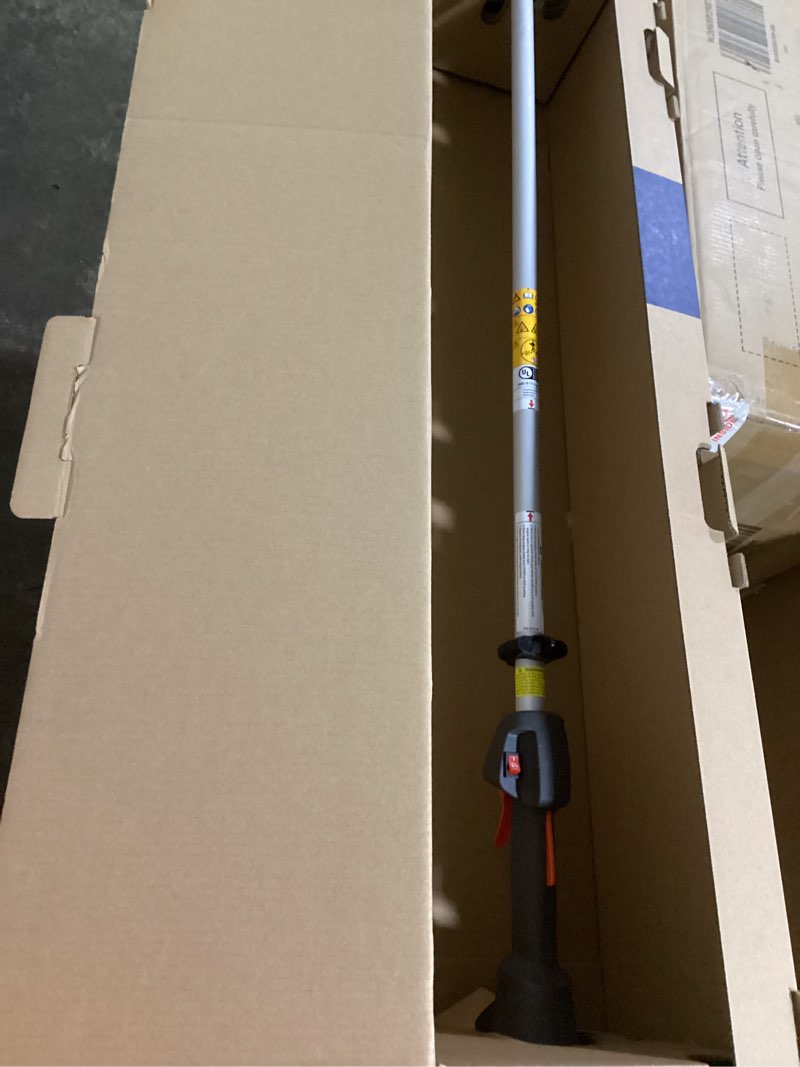 Condition photo showing Good Condition for Husqvarna 122RJ Brushcutter, Multi-Purpose Gas Brush Cutter Tool with String Trimmer Head and Grass Blade, Includes Adjustable Harness for Additional Support, 970732503