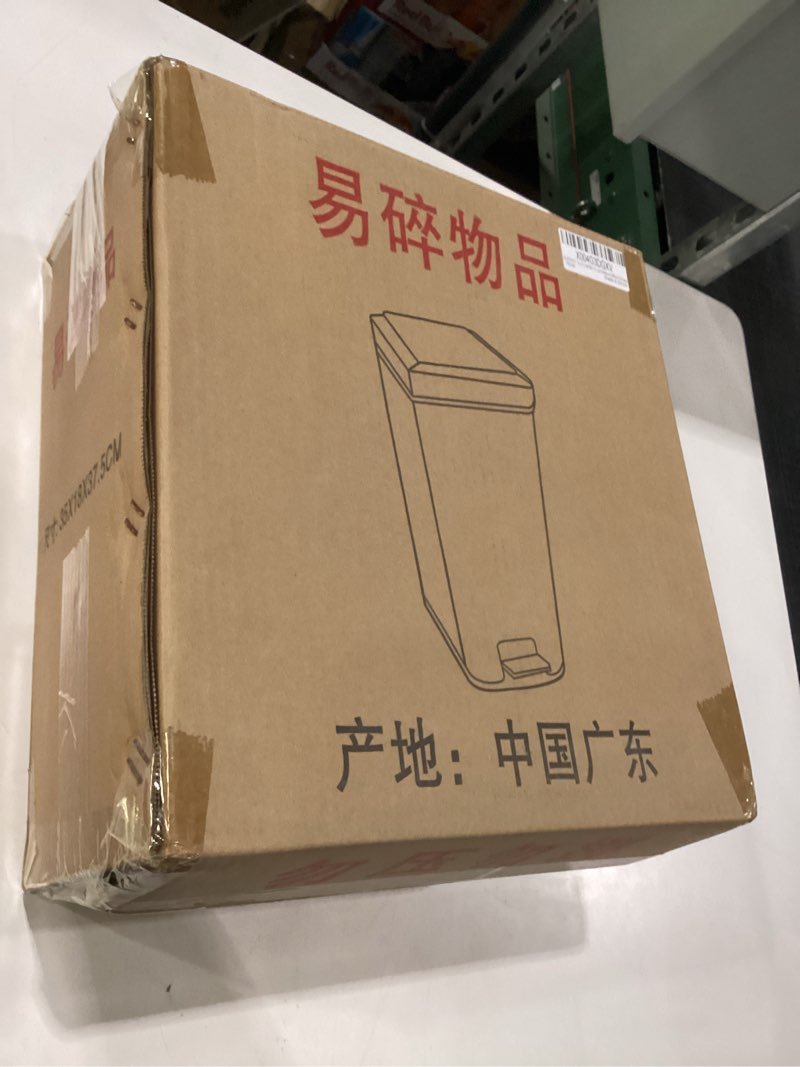 Condition photo showing Good Condition for LEASYLIFE 12L/3.1 Gal Slim Step Garbage Can,Narrow Rectangle Garbage Container Bin,Small Bathroom Tr