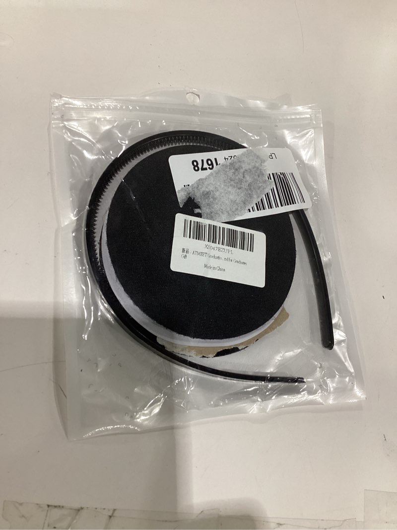 Condition photo showing Good Condition for atmeet graduation cap headband secures your grad cap upgrade insert hairstyle hat accessories hairband for graduates gift black 1pc