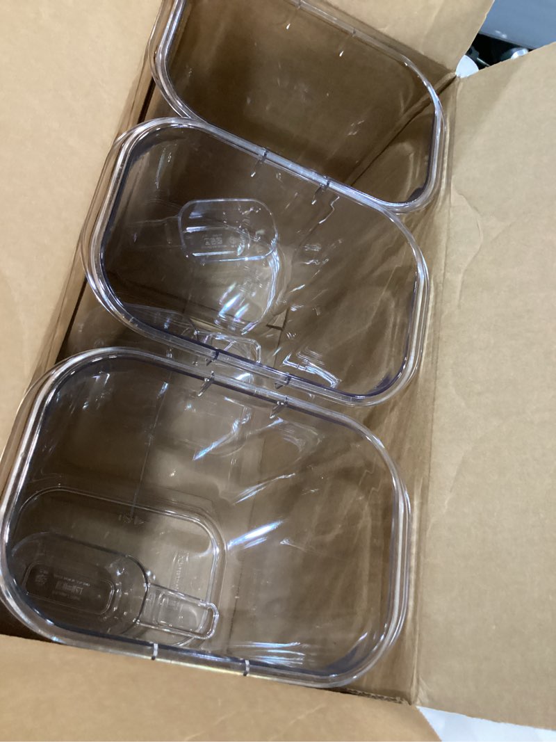 Condition photo showing Good Condition for rubbermaid brilliance bpa-free food storage containers with lids airtight kitchen and pantry organization set includes 3 containers and scoops clear 16 cups 16 cup (6-piece)