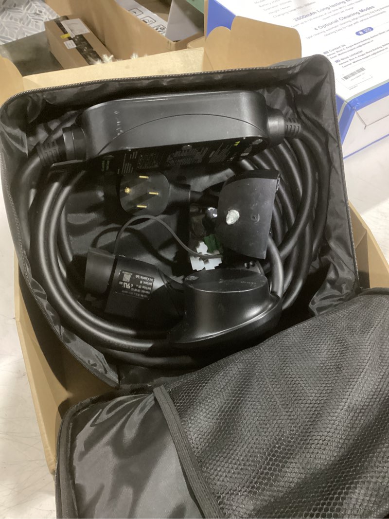 Condition photo showing Good Condition for level 2 ev charger, 40amp, adjustable current & timing delay, 240v, 9.6kw, nema 14-50 plug, portable home electric vehicle charging station with 25ft ev charging cable for j1772 bevs/phevs black