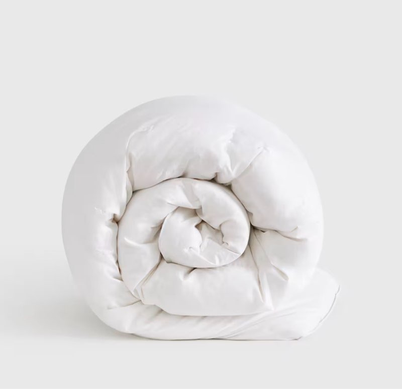 luxe goose down duvet insert full/queen white 
