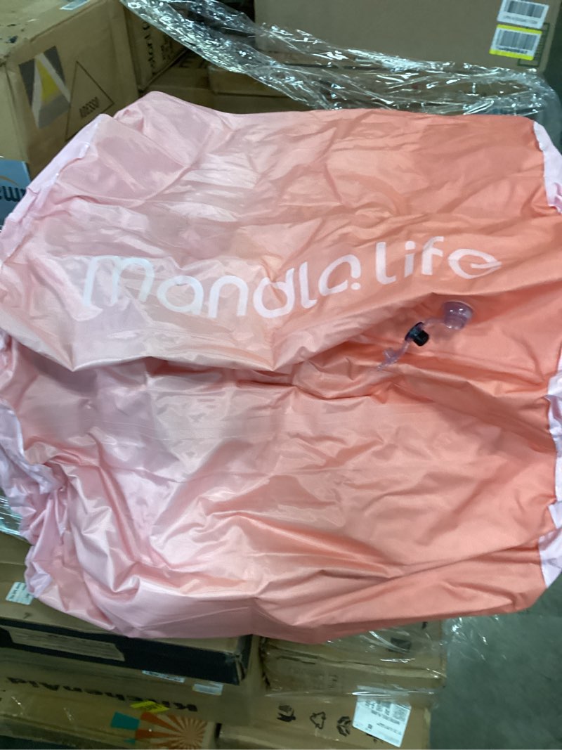 Condition photo showing As Is for Inflatable Bathtub with electric pump,Inflatable Tub for Shower,Skeletonless structure Air Bathtub for Athletes,Hot Bath Soaking Tub for Women,Cold Plunge Tub SPA with Lid 35 * 27.5in(Beige)