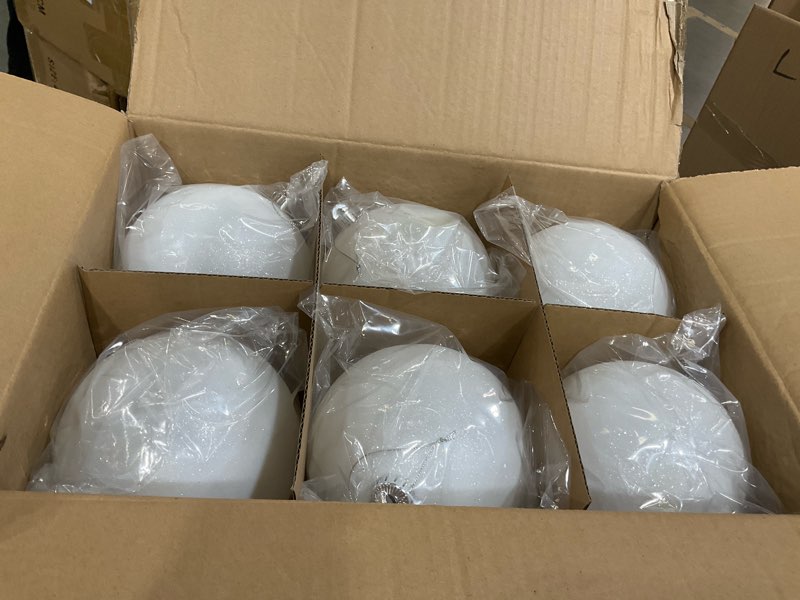 Condition photo showing Good Condition for Poen 12 Pcs 6 Inch Large Christmas Ball Ornaments Glitter Extra Large Christmas Ornaments Giant Xmas Balls Tree Decorations with Hanging Loop for Xmas Holiday Party Decor (White) White 12