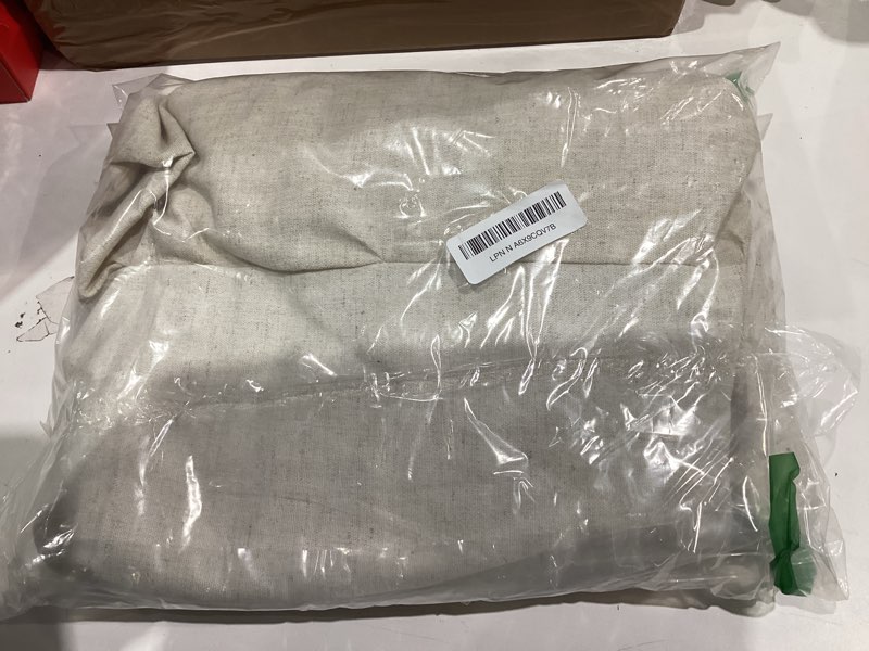 Condition photo showing Good Condition for BTTN Beige Farmhouse Shower Curtain - Rustic Heavy Duty Fabric Linen Shower Curtain Set with Ruffle Hem, Machine Washable, Vintage Shabby Chic Cloth Shower Curtains for Bathroom - Beige/Cream - 72x72 Beige/Cream 72"W x 72"L (Pack of 1)