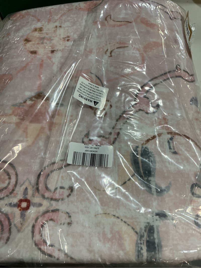 Condition photo showing Good Condition for boho vintage area rugs 5×7 washable non-slip traditional pink carpet for nursery living room bedroom dining room girls' room pink 5' x 7' (rectangular)