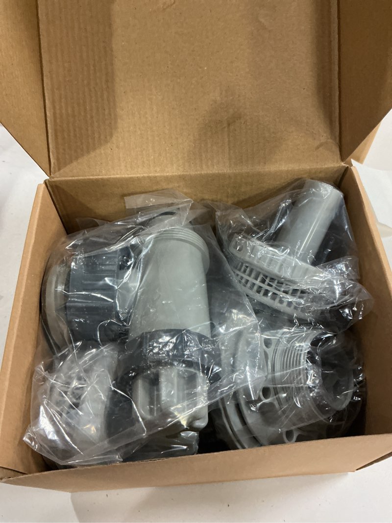 Condition photo showing New/Like New for POOLHACKER Above Ground Swimming Pool Inlet & Outlet Water Replacement Parts Kit, Includes 1.5" Inlet Nozzle, 1.25" Outlet Strainer, Dual Split Hose Plunger Valve & Shut Off Valve