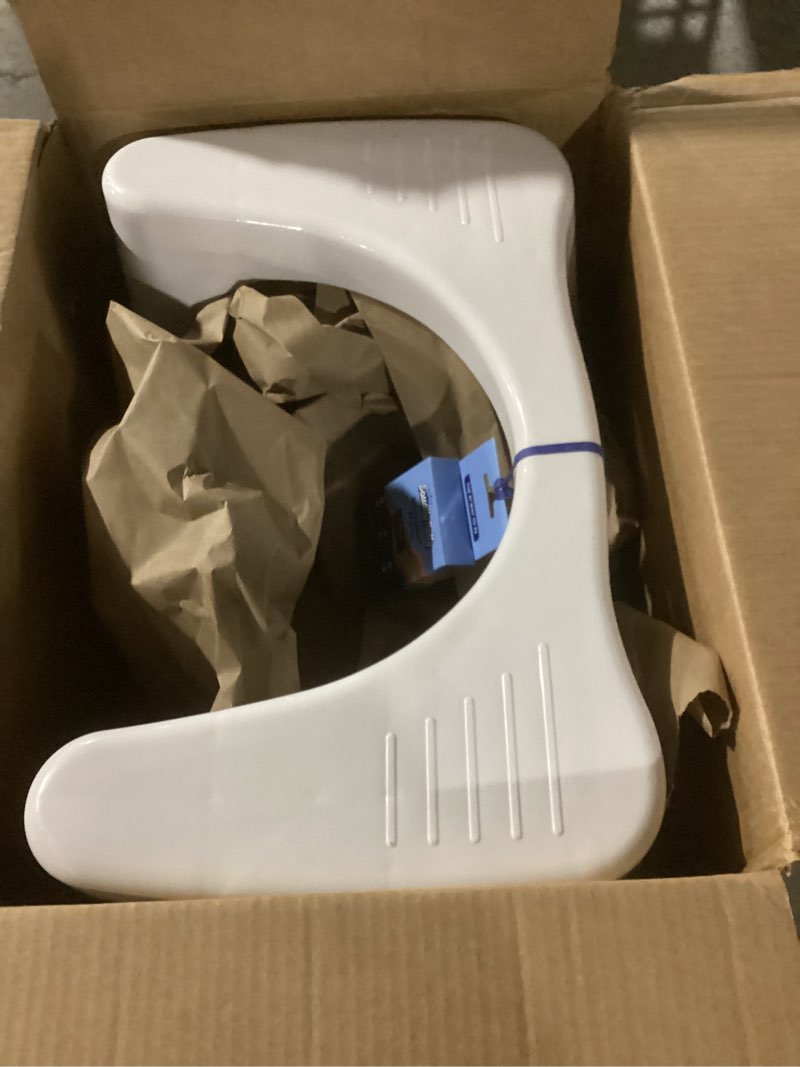 Condition photo showing As Is for squatty potty the original bathroom toilet stool - adjustable 2.0, convertible to 7" or 9" height with removable topper for adults and kids white
