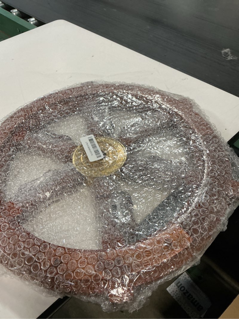 Condition photo showing New/Like New for bhartiya handicrafts nautical ship wheel for wall decor rustic wooden pirate boat steering wheel with brass hub – handmade captain’s wheel for nautical, beach & coastal décor (12 inch) 12"l x 12"w