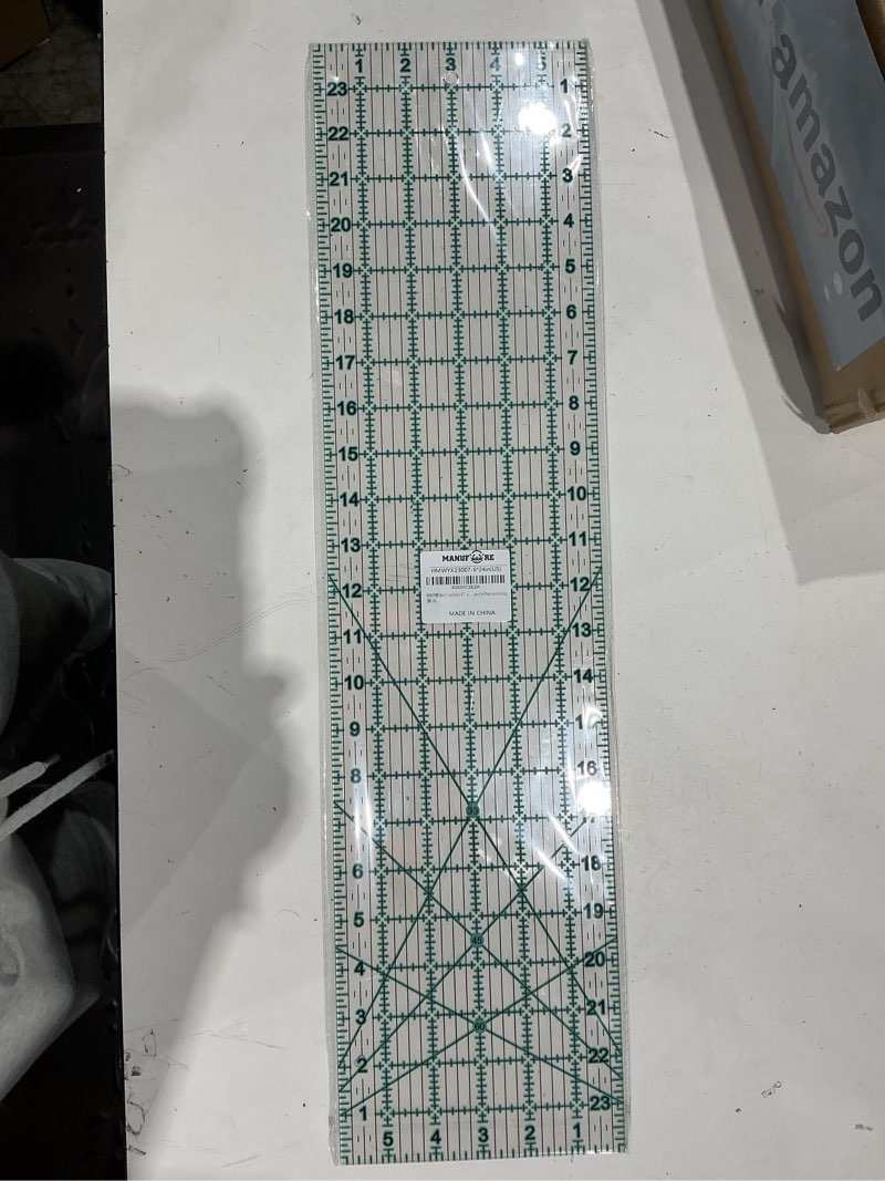 Condition photo showing Good Condition for manufore quilting ruler 6” x 24” sewing acrylic ruler anti-slip metric ruler diy quilting tools with clear printed lines for precise cutting 6 x 24"