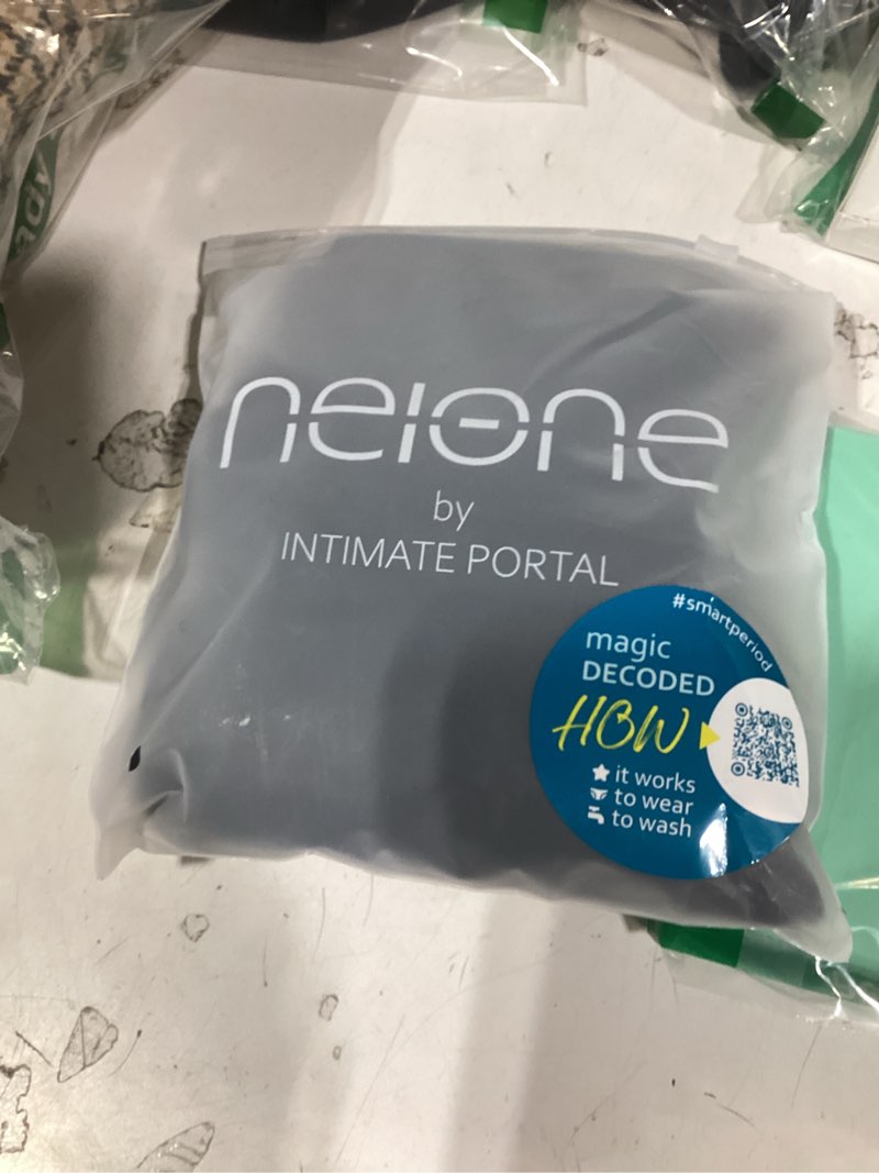 Condition photo showing New/Like New for neione women incontinence underwear, cotton leakproof panties for heavy flow period & postpartum, high-waisted full briefs 2 pack black m medium black
