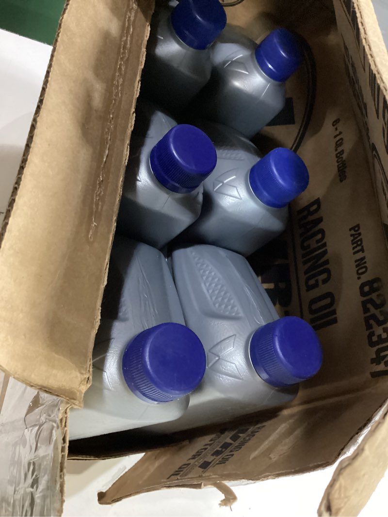 Condition photo showing New/Like New for valvoline vr1 racing synthetic sae 20w-50 motor oil 1 qt, case of 6 full synthetic vr1 1 qt, case of 6 20w-50