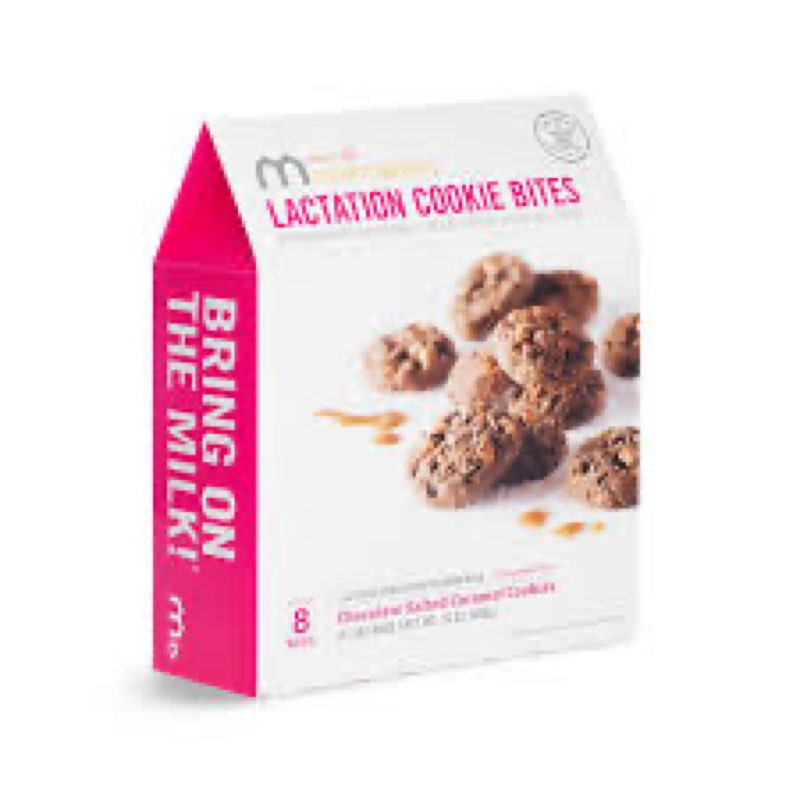 munchkin milkmakers lactation cookie bites in chocolate salted caramel.