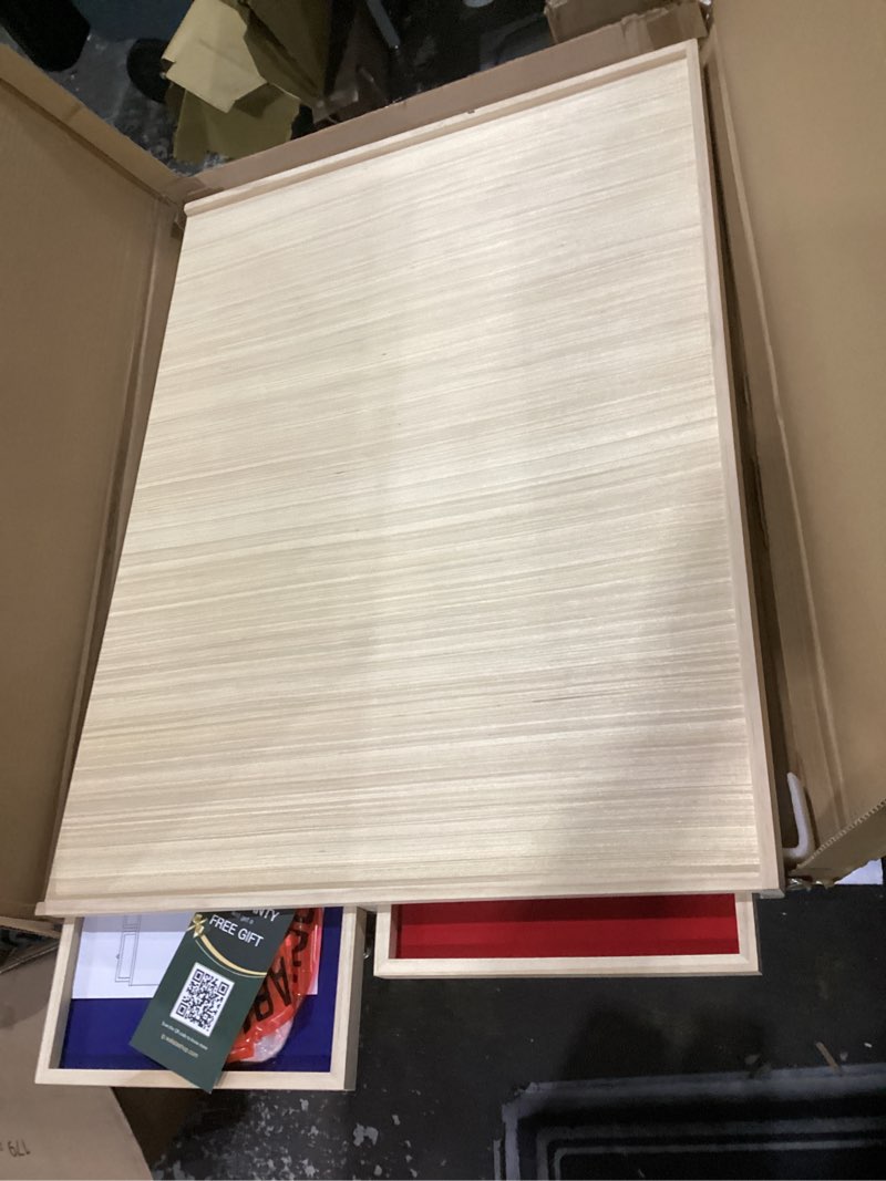 Condition photo showing Good Condition for rotatable 360-degree wheels puzzle board with drawers and cover 1000 pieces lightweight portable wooden puzzle table for adults size 30" x 22"