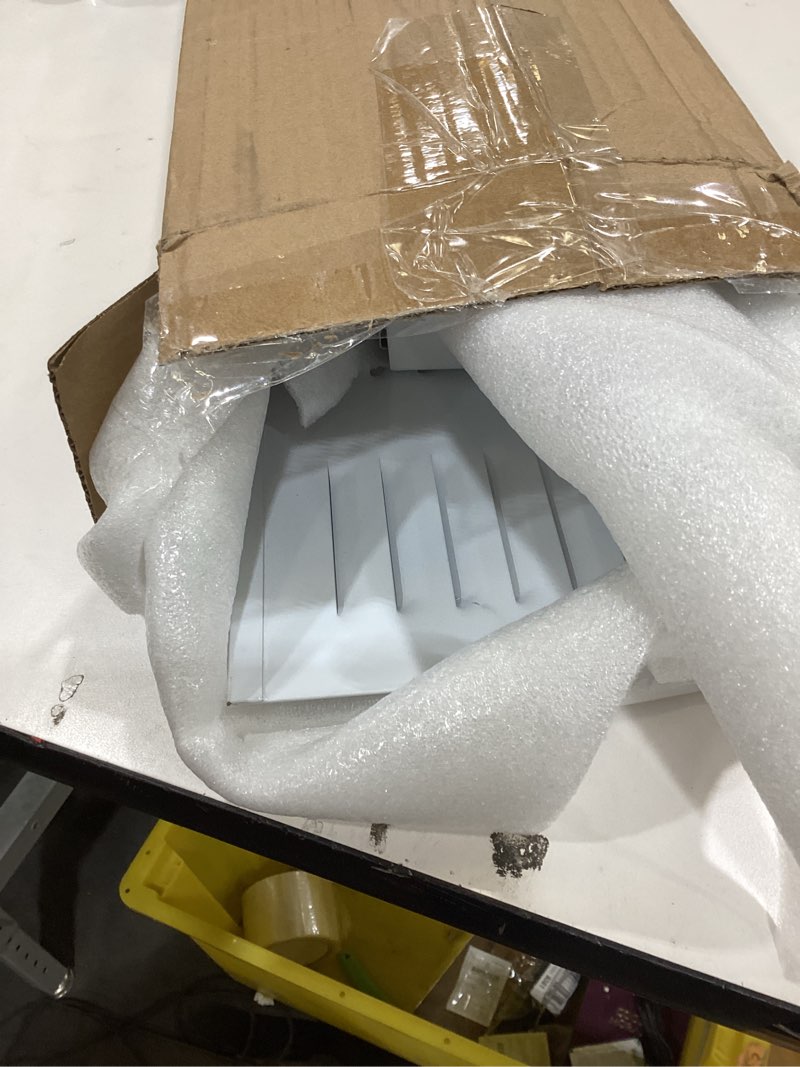 Condition photo showing As Is for 2 Ft Baseboard Heater Cover with Left and Right End Caps White Baseboard Radiator Covers for Bathroom Hydronic System