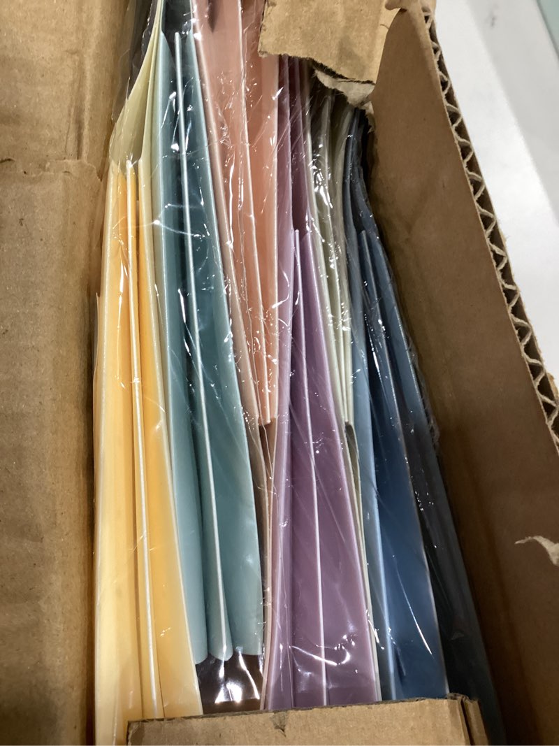 Condition photo showing Good Condition for plastic hanging file folders extra capacity,3" expanding pocket letter size,expandable large pastel hanging folders,adjustable tabs,heavy duty filing cabinet folder for bulky files,6 pack letter size 3" expansion